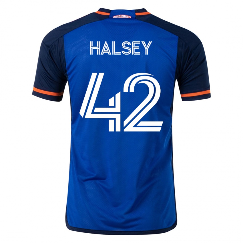 Niño Camiseta Bret Halsey #42 Azul 1ª Equipación 2023/24 La Camisa Argentina