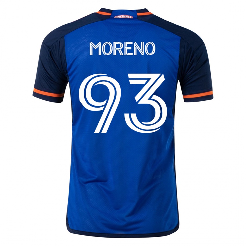 Niño Camiseta Júnior Moreno #93 Azul 1ª Equipación 2023/24 La Camisa Argentina