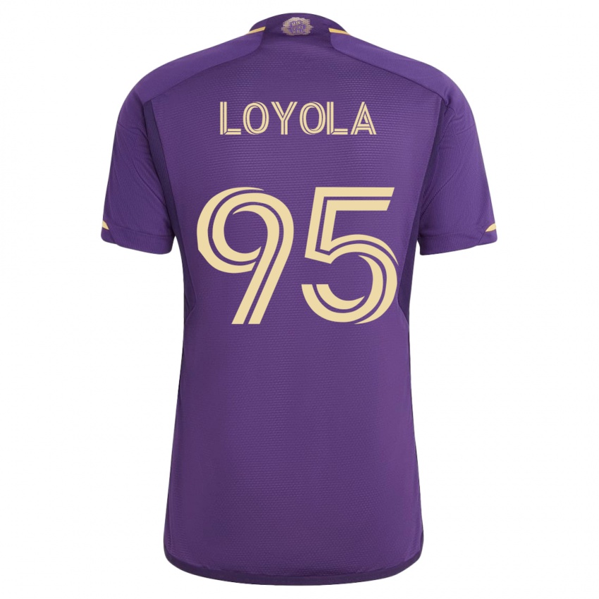 Niño Camiseta Favian Loyola #95 Violeta 1ª Equipación 2023/24 La Camisa Argentina