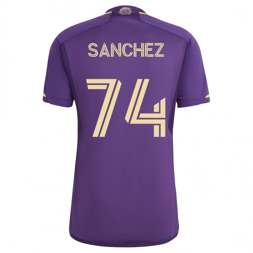 Niño Camiseta Fernando Sanchez #74 Violeta 1ª Equipación 2023/24 La Camisa Argentina