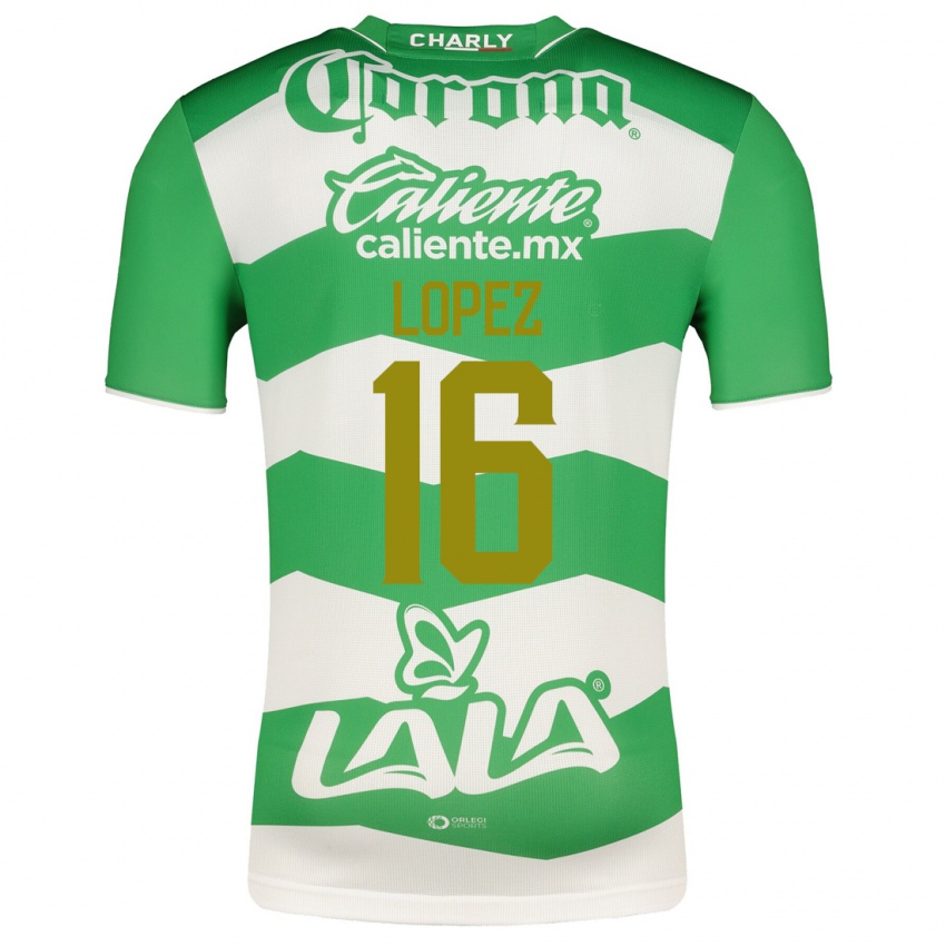 Niño Camiseta Aldo López #16 Verde 1ª Equipación 2023/24 La Camisa Argentina