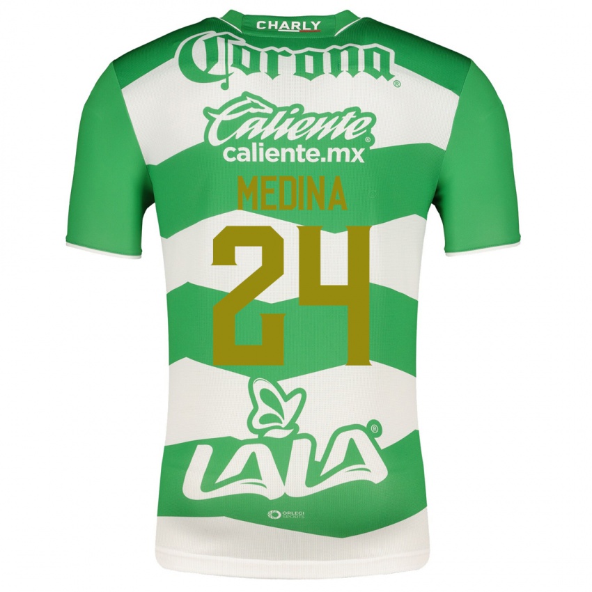 Niño Camiseta Diego Medina #24 Verde 1ª Equipación 2023/24 La Camisa Argentina