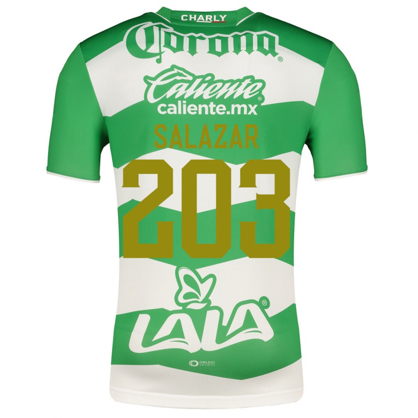 Niño Camiseta Roberto Salazar #203 Verde 1ª Equipación 2023/24 La Camisa Argentina