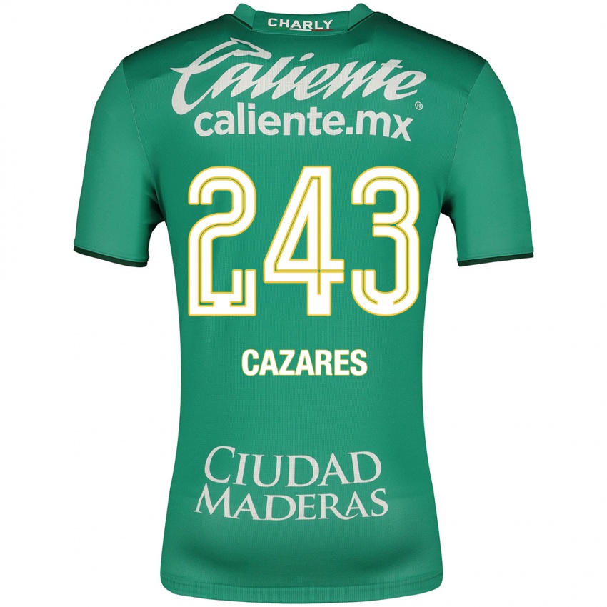 Niño Camiseta Juan Cázares #243 Verde 1ª Equipación 2023/24 La Camisa Argentina
