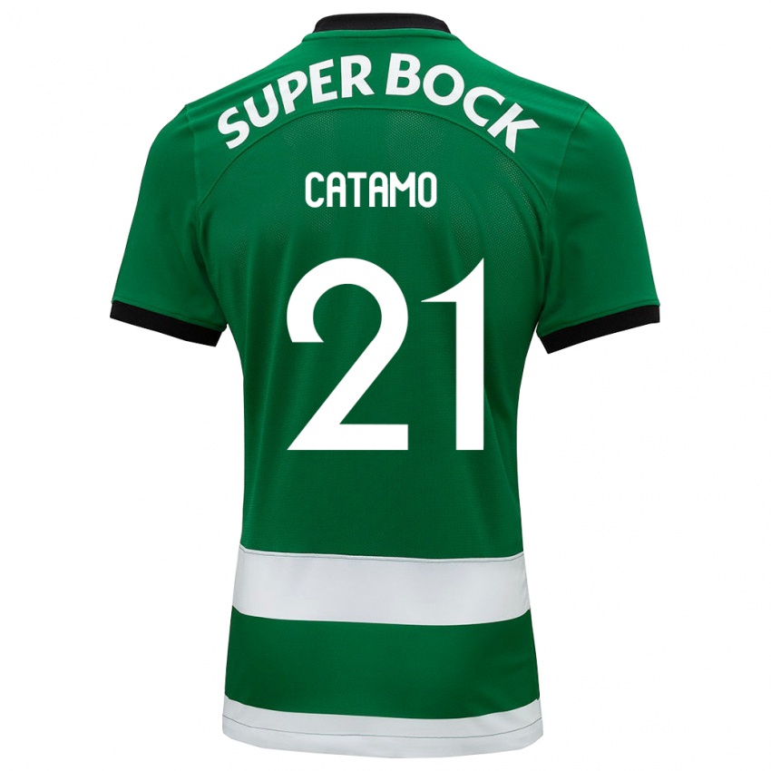 Niño Camiseta Geny Catamo #21 Verde 1ª Equipación 2023/24 La Camisa Argentina