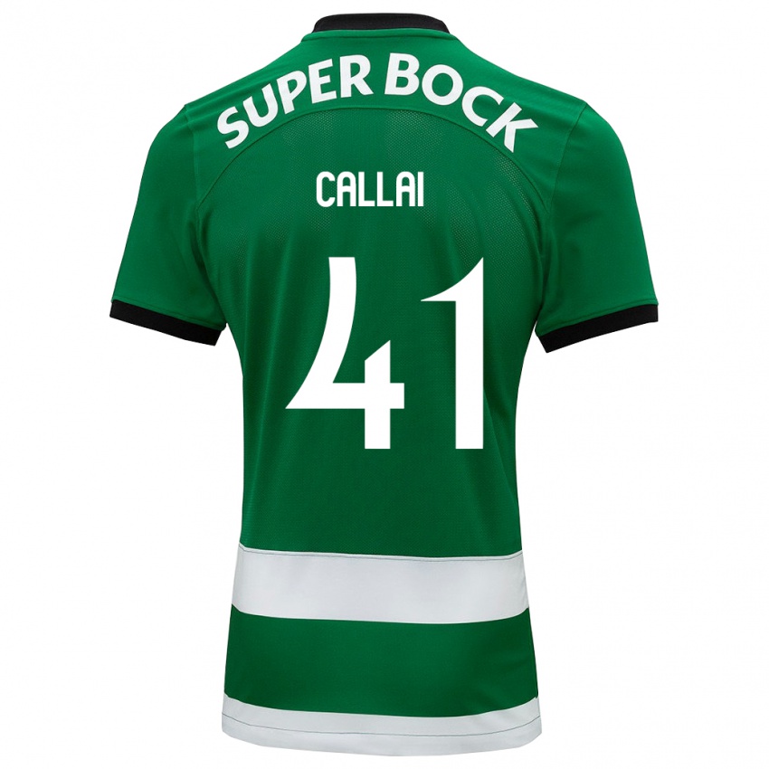 Niño Camiseta Diego Callai #41 Verde 1ª Equipación 2023/24 La Camisa Argentina