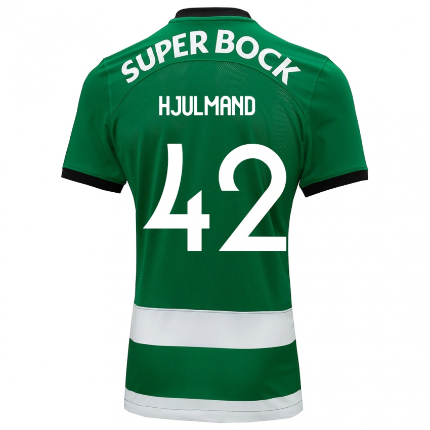 Niño Camiseta Morten Hjulmand #42 Verde 1ª Equipación 2023/24 La Camisa Argentina