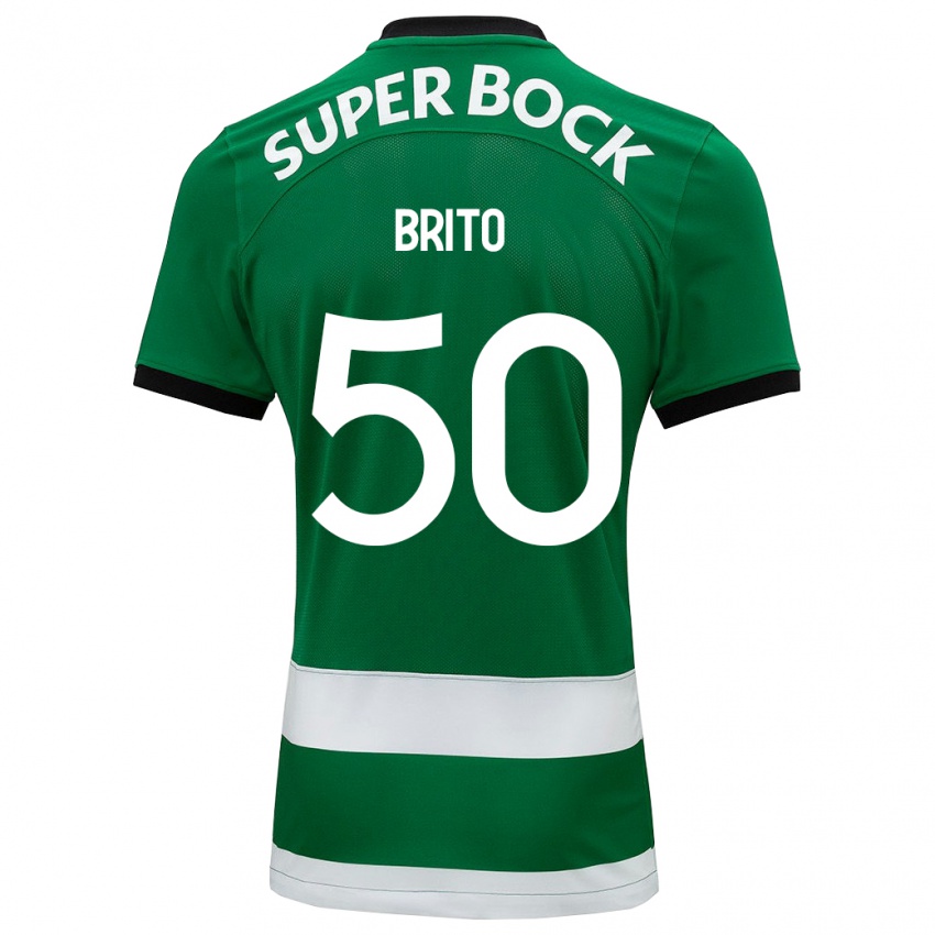 Niño Camiseta Alexandre Brito #50 Verde 1ª Equipación 2023/24 La Camisa Argentina