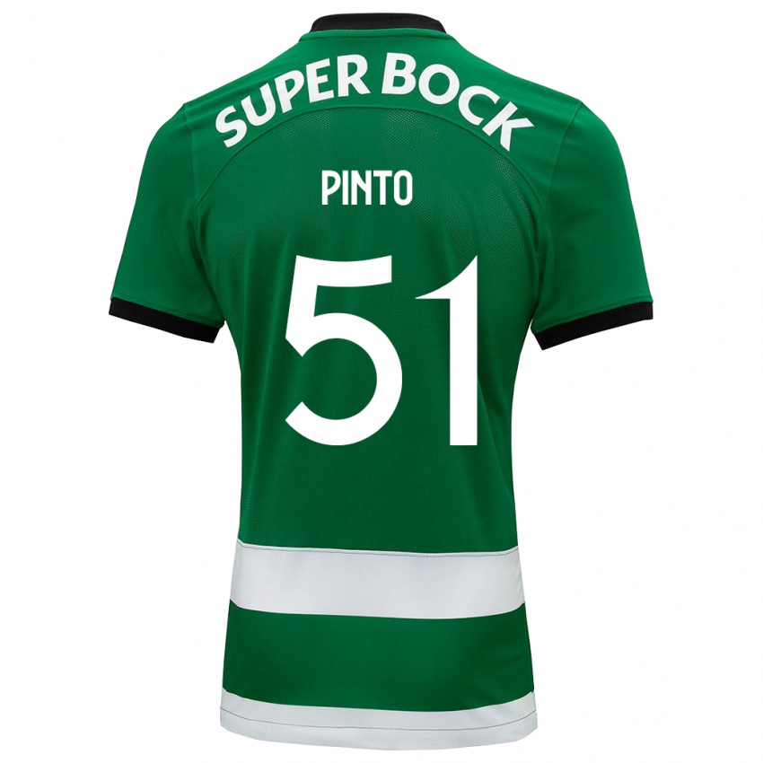 Niño Camiseta Diogo Pinto #51 Verde 1ª Equipación 2023/24 La Camisa Argentina