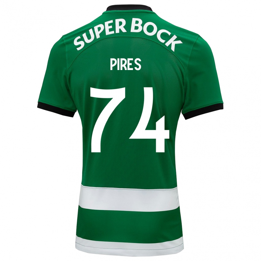 Niño Camiseta Guilherme Pires #74 Verde 1ª Equipación 2023/24 La Camisa Argentina