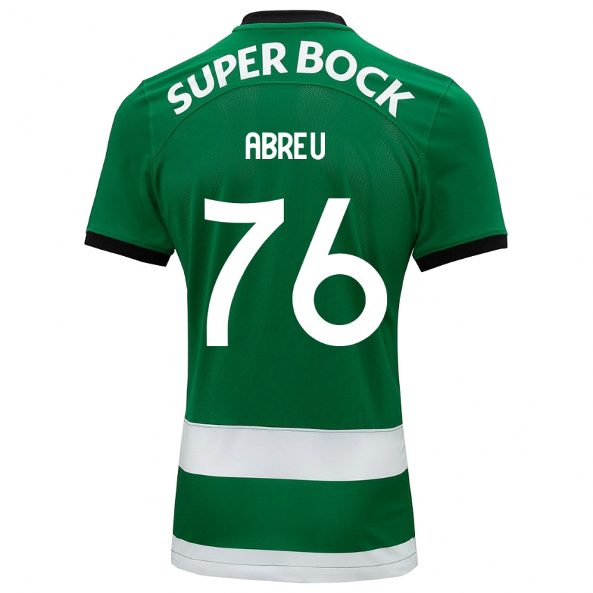 Niño Camiseta Diogo Abreu #76 Verde 1ª Equipación 2023/24 La Camisa Argentina