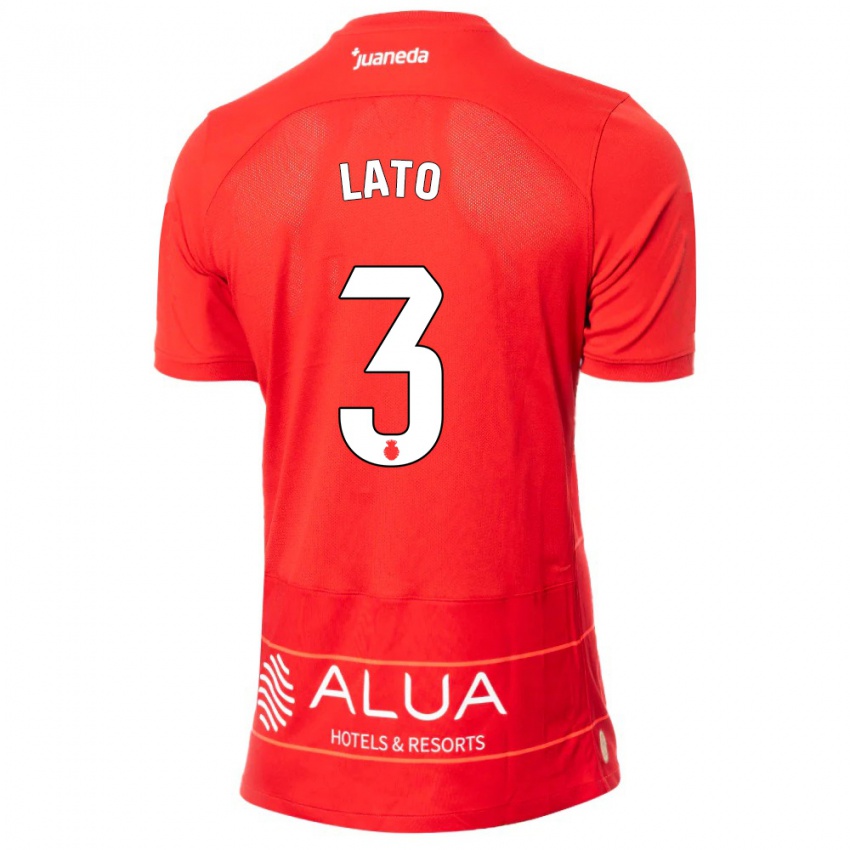 Niño Camiseta Toni Lato #3 Rojo 1ª Equipación 2023/24 La Camisa Argentina