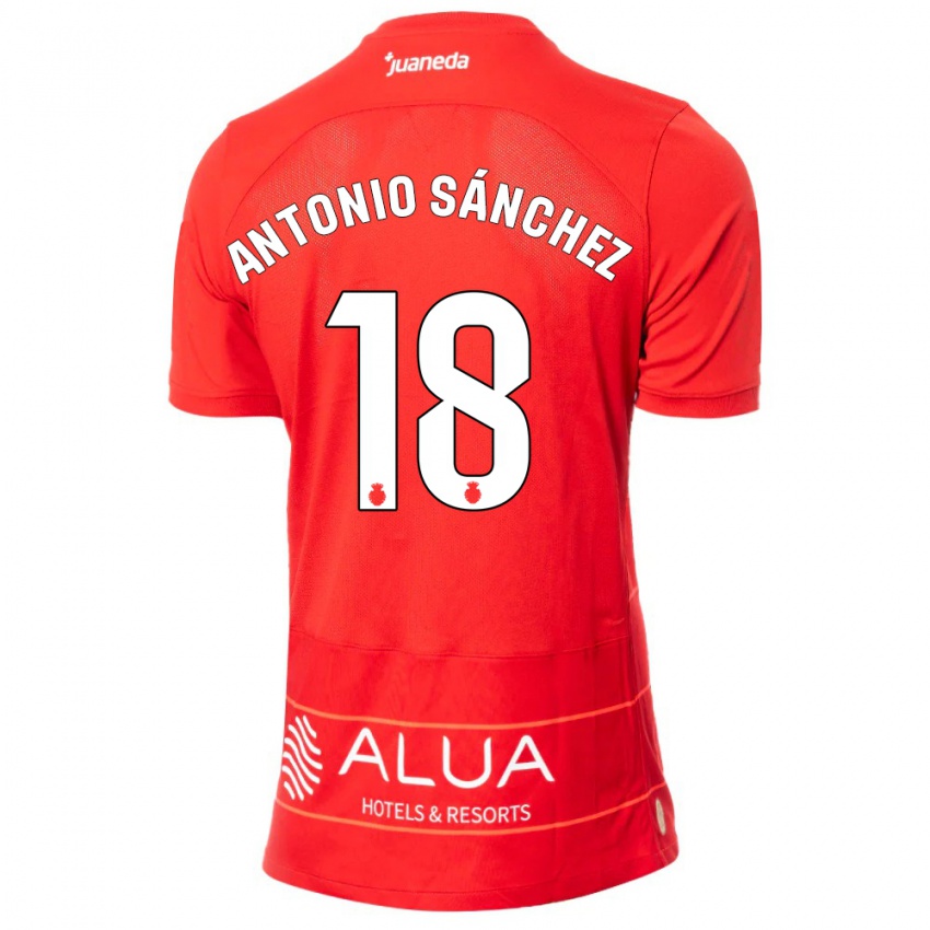 Niño Camiseta Antonio Sánchez #18 Rojo 1ª Equipación 2023/24 La Camisa Argentina