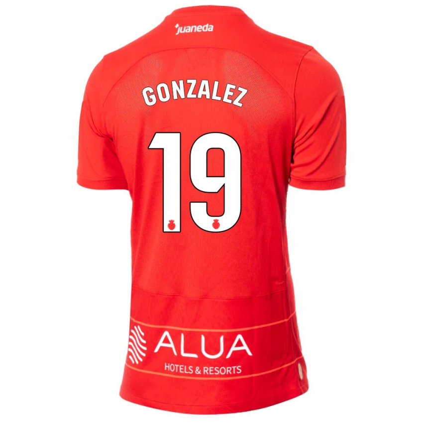 Niño Camiseta Adrià González #19 Rojo 1ª Equipación 2023/24 La Camisa Argentina