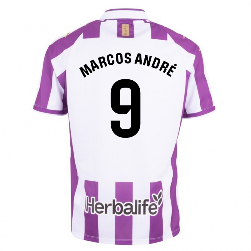Niño Camiseta Marcos André #9 Morado 1ª Equipación 2023/24 La Camisa Argentina