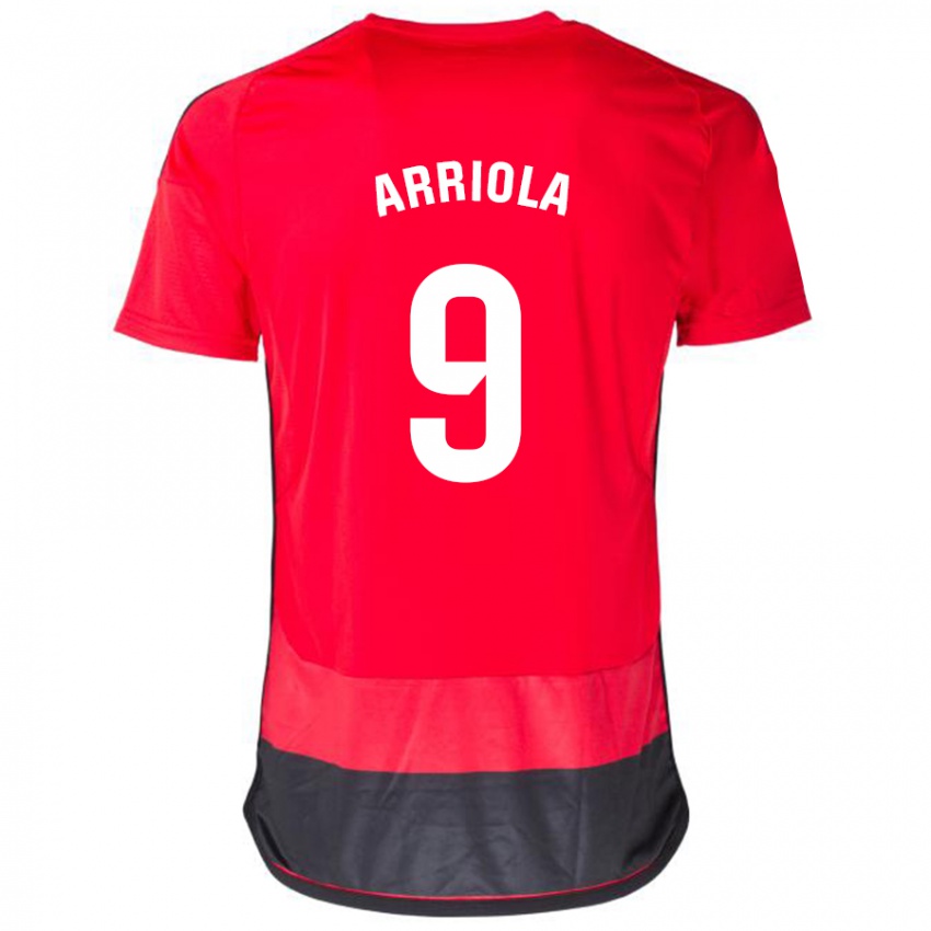 Niño Camiseta Marcos Arriola #9 Negro Rojo 1ª Equipación 2023/24 La Camisa Argentina