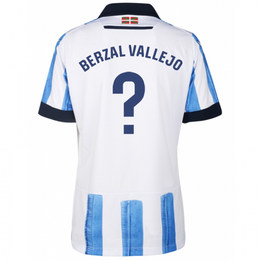 Niño Camiseta Asier Berzal Vallejo #0 Azul Blanco 1ª Equipación 2023/24 La Camisa Argentina
