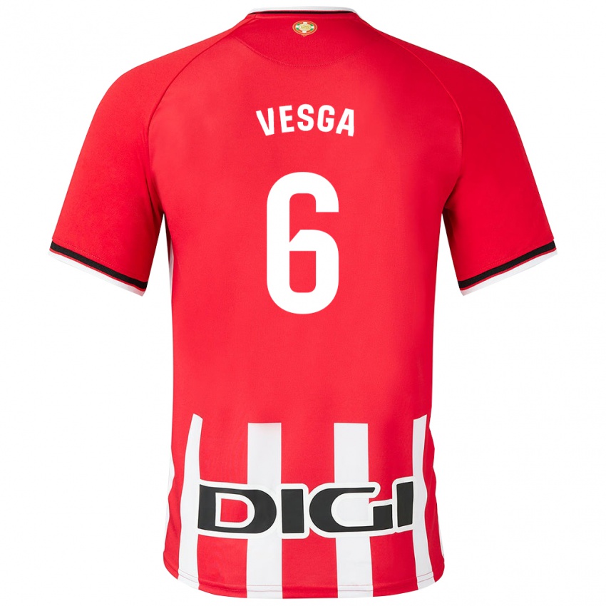 Niño Camiseta Mikel Vesga #6 Rojo 1ª Equipación 2023/24 La Camisa Argentina