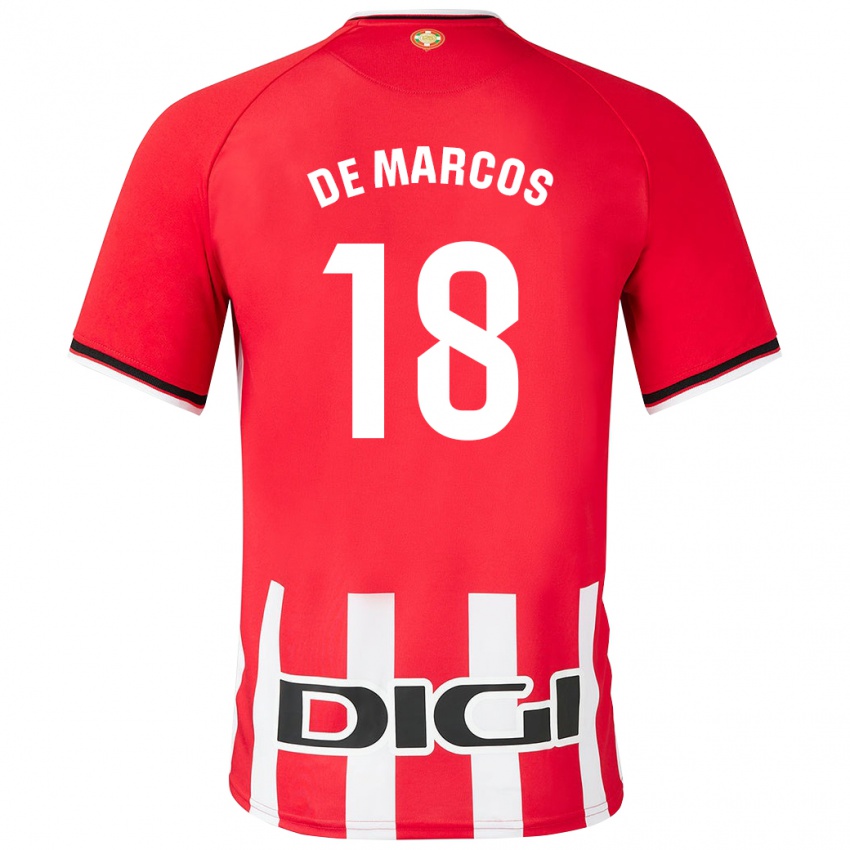 Niño Camiseta Óscar De Marcos #18 Rojo 1ª Equipación 2023/24 La Camisa Argentina