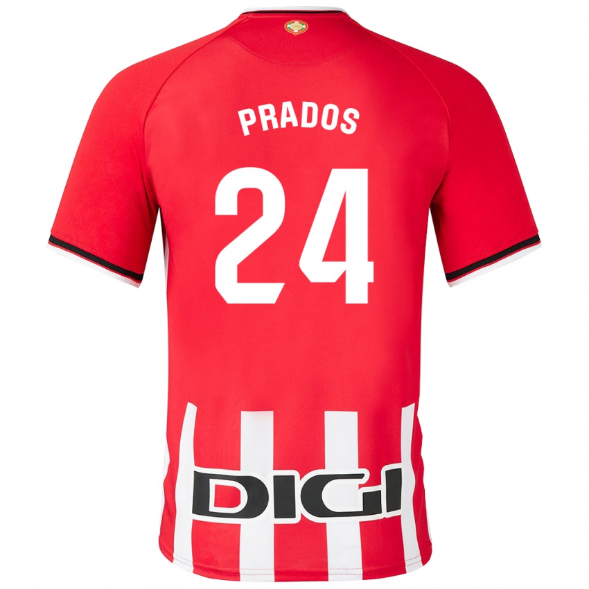 Niño Camiseta Beñat Prados #24 Rojo 1ª Equipación 2023/24 La Camisa Argentina