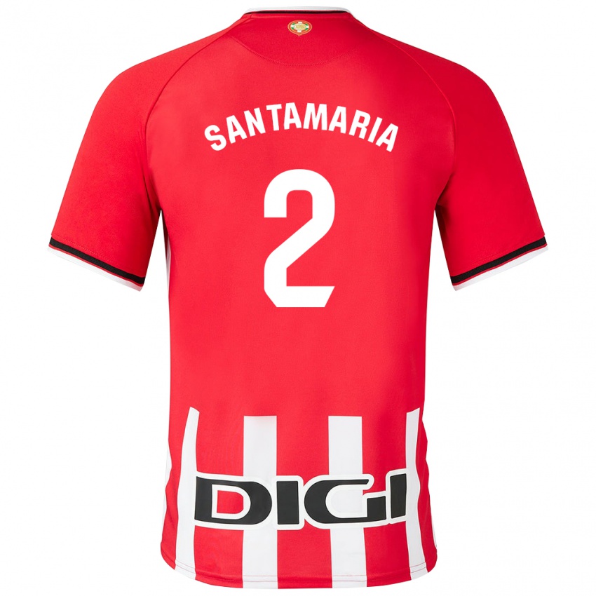 Niño Camiseta Unai Santamaría #2 Rojo 1ª Equipación 2023/24 La Camisa Argentina