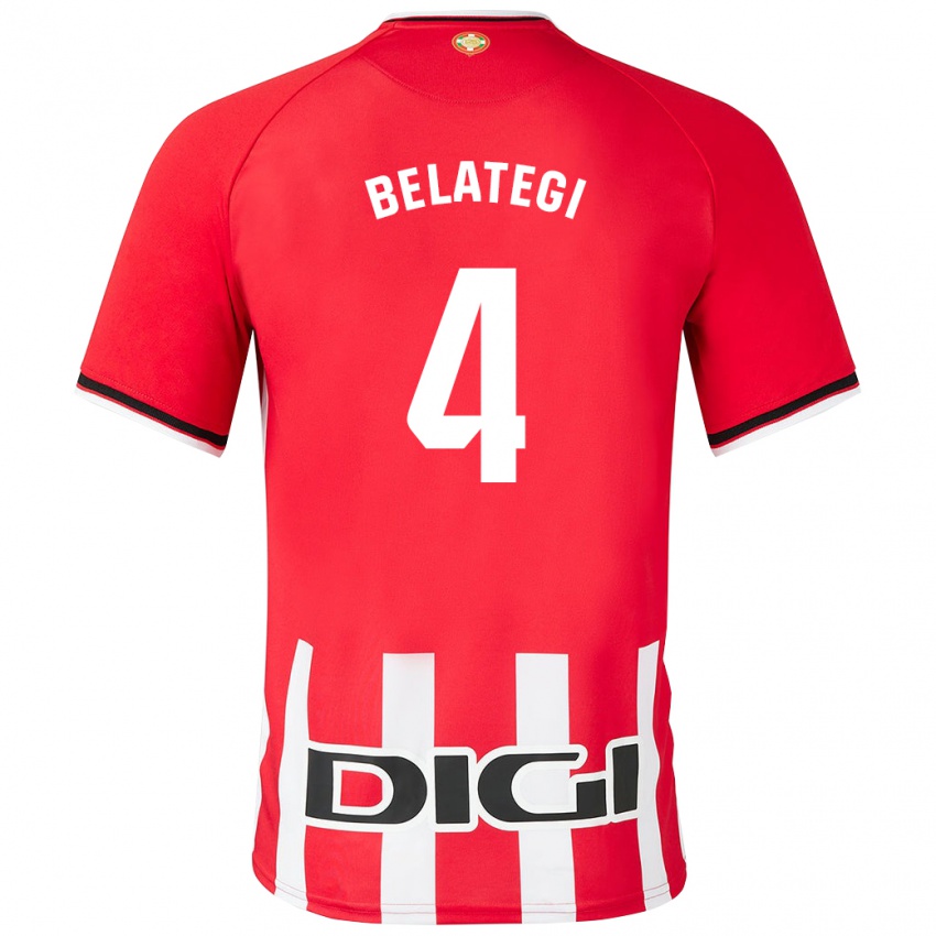 Niño Camiseta Danel Belategi #4 Rojo 1ª Equipación 2023/24 La Camisa Argentina