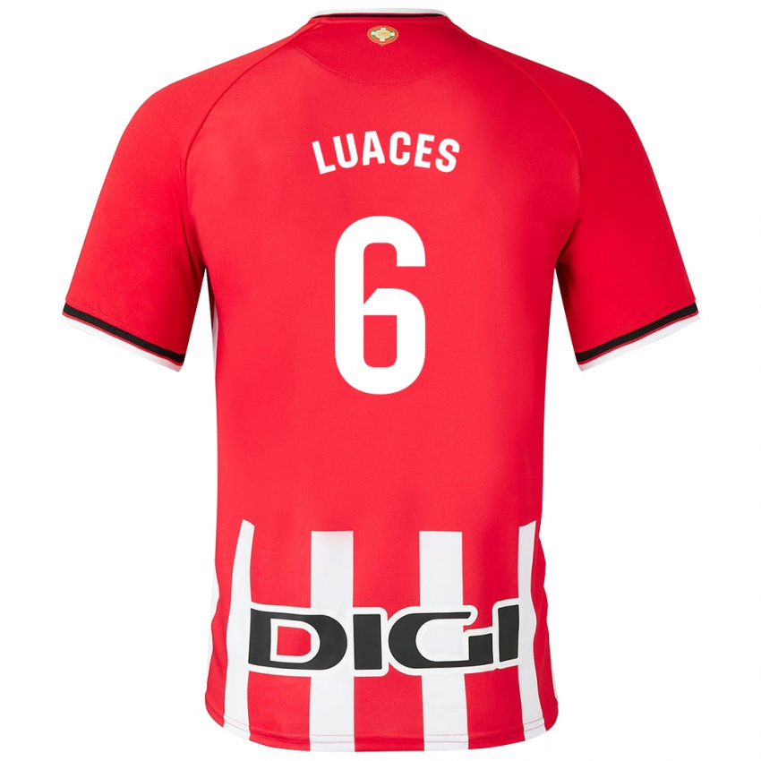 Niño Camiseta Iraitz Luaces #6 Rojo 1ª Equipación 2023/24 La Camisa Argentina