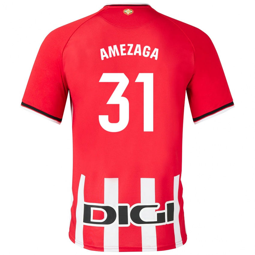 Niño Camiseta Jone Amezaga #31 Rojo 1ª Equipación 2023/24 La Camisa Argentina