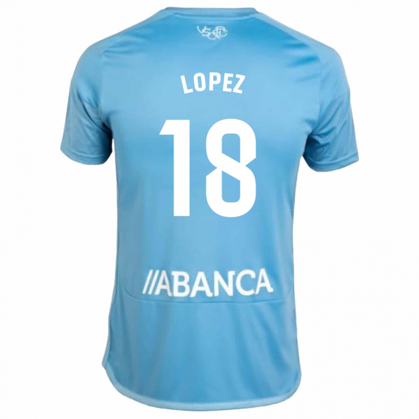Niño Camiseta Joel López #18 Azul 1ª Equipación 2023/24 La Camisa Argentina