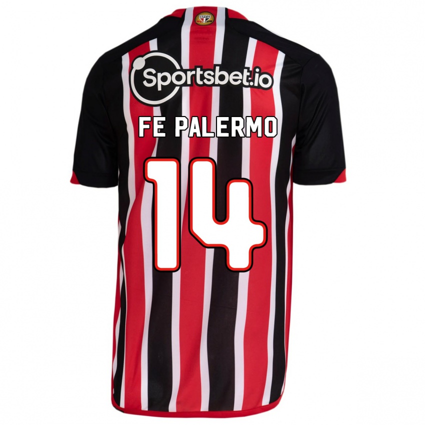 Niño Camiseta Fe Palermo #14 Azul Rojo 2ª Equipación 2023/24 La Camisa Argentina
