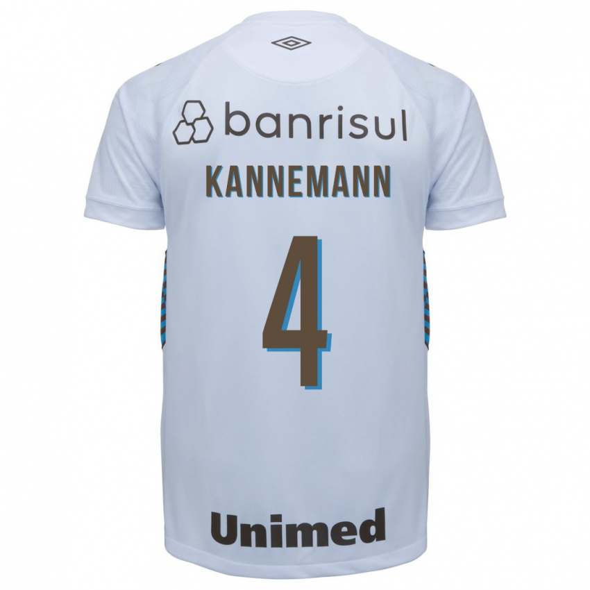 Niño Camiseta Walter Kannemann #4 Blanco 2ª Equipación 2023/24 La Camisa Argentina
