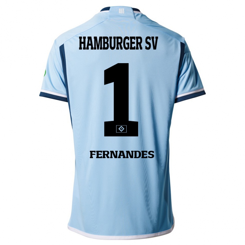 Niño Camiseta Daniel Heuer Fernandes #1 Azul 2ª Equipación 2023/24 La Camisa Argentina