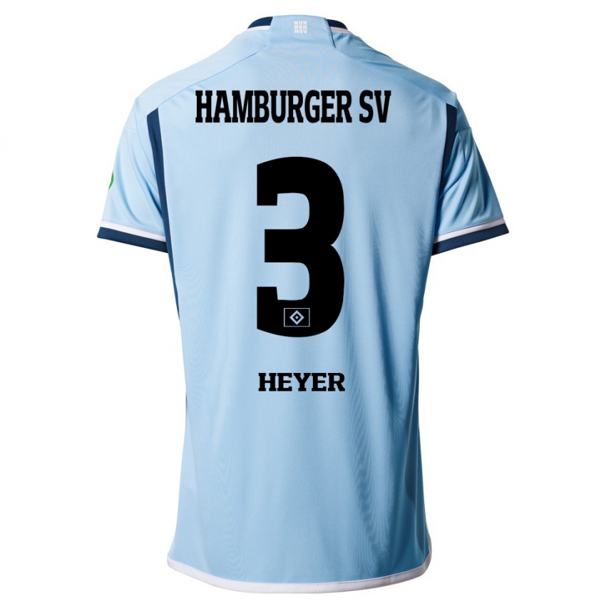 Niño Camiseta Moritz Heyer #3 Azul 2ª Equipación 2023/24 La Camisa Argentina