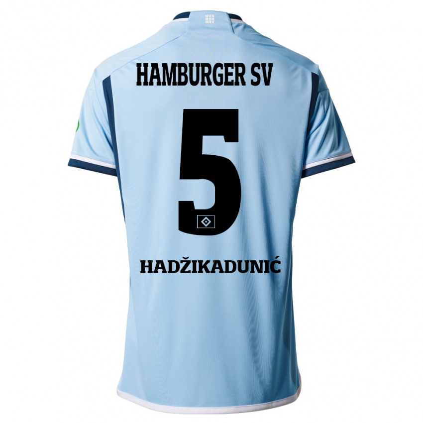 Niño Camiseta Dennis Hadzikadunic #5 Azul 2ª Equipación 2023/24 La Camisa Argentina