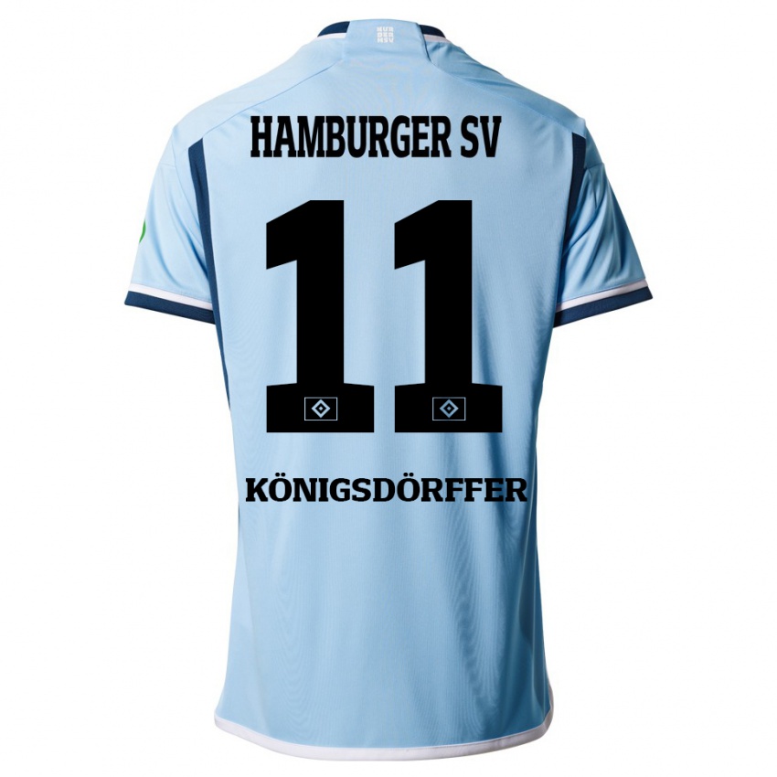 Niño Camiseta Ransford Königsdörffer #11 Azul 2ª Equipación 2023/24 La Camisa Argentina