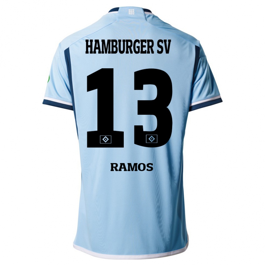 Niño Camiseta Guilherme Ramos #13 Azul 2ª Equipación 2023/24 La Camisa Argentina