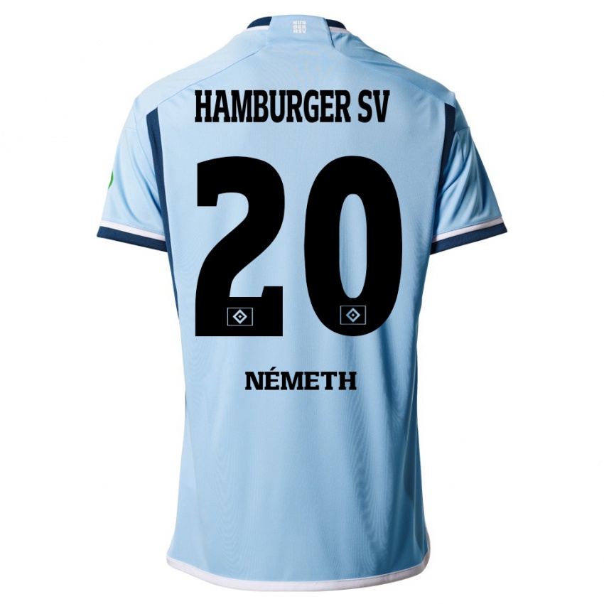 Niño Camiseta András Németh #20 Azul 2ª Equipación 2023/24 La Camisa Argentina