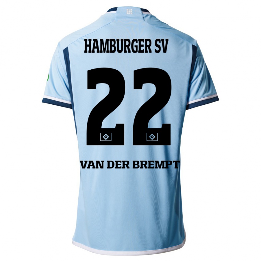 Niño Camiseta Ignace Van Der Brempt #22 Azul 2ª Equipación 2023/24 La Camisa Argentina