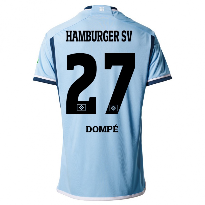 Niño Camiseta Jean-Luc Dompé #27 Azul 2ª Equipación 2023/24 La Camisa Argentina