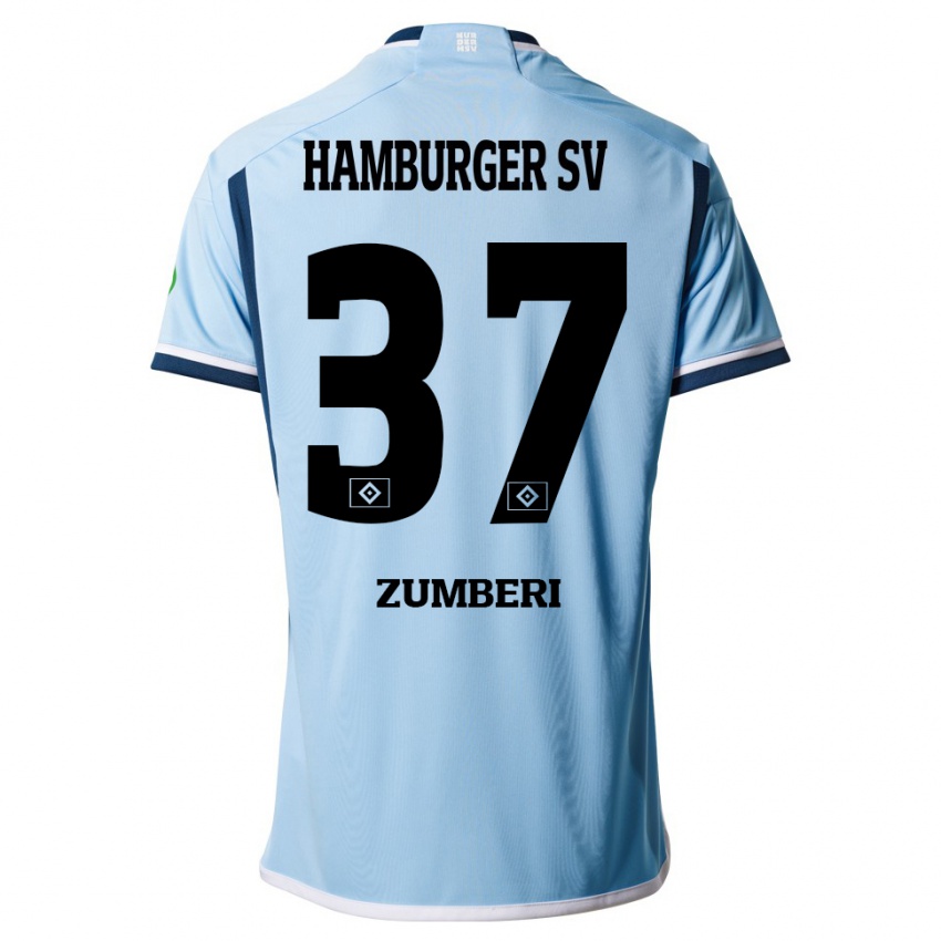 Niño Camiseta Valon Zumberi #37 Azul 2ª Equipación 2023/24 La Camisa Argentina