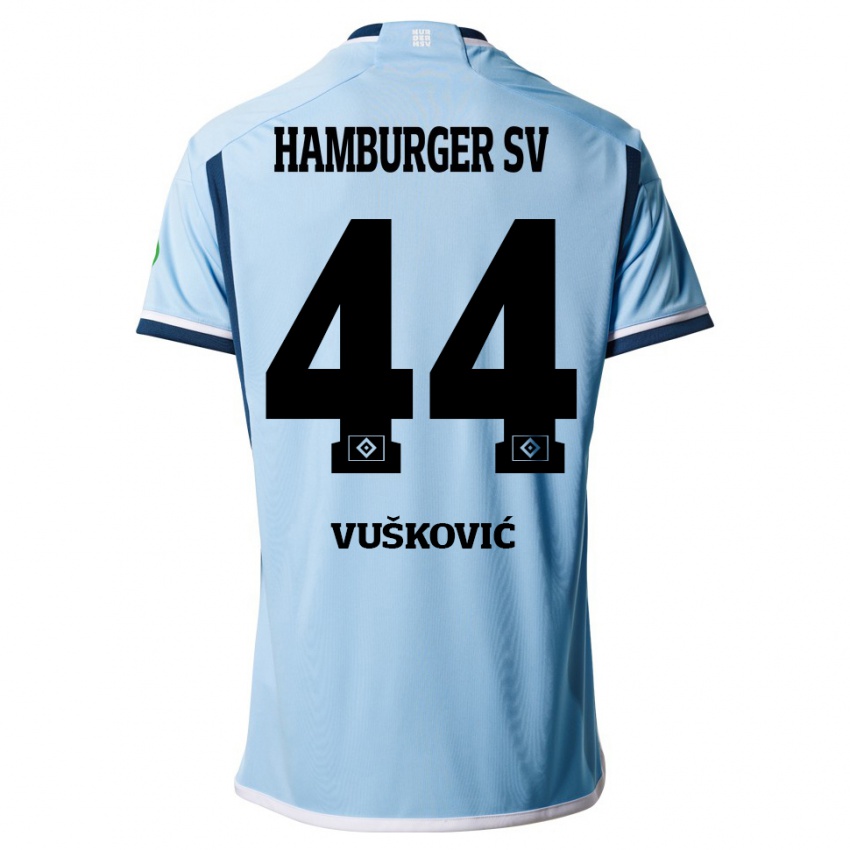 Niño Camiseta Mario Vuskovic #44 Azul 2ª Equipación 2023/24 La Camisa Argentina