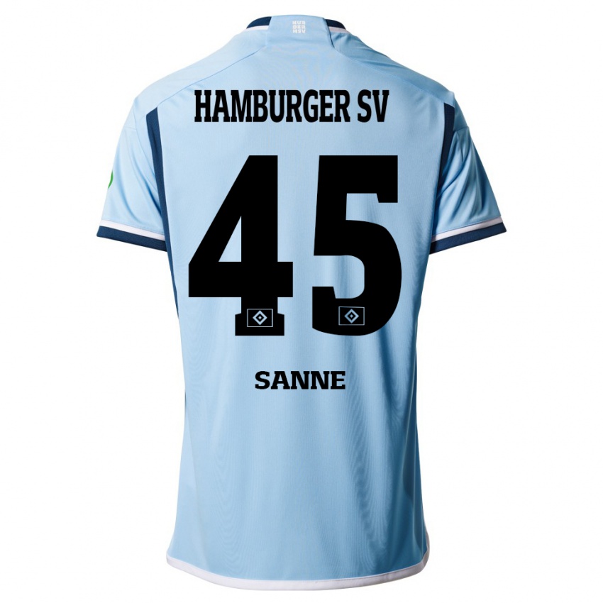 Niño Camiseta Tom Sanne #45 Azul 2ª Equipación 2023/24 La Camisa Argentina