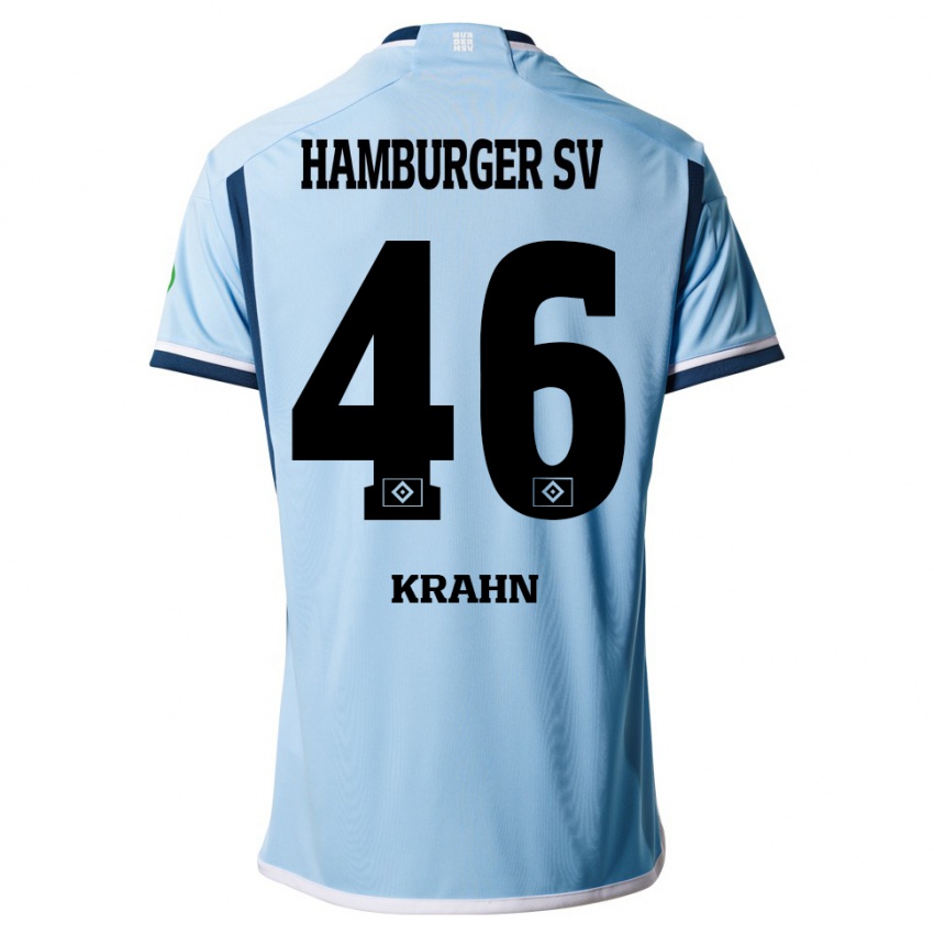 Niño Camiseta Elijah Krahn #46 Azul 2ª Equipación 2023/24 La Camisa Argentina