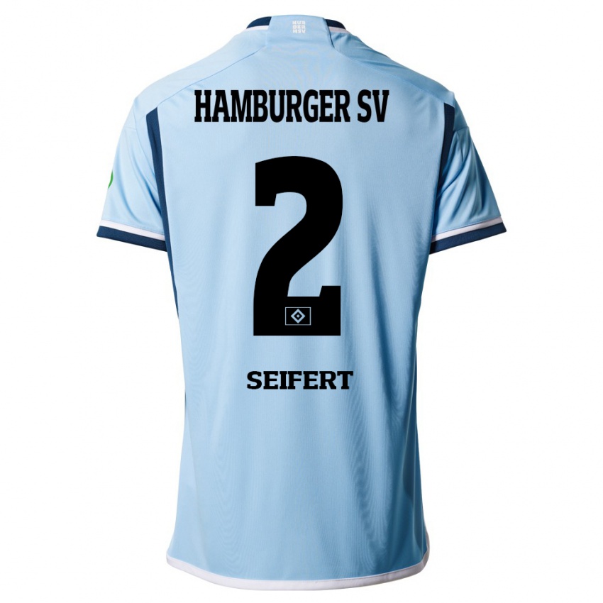 Niño Camiseta Luis Seifert #2 Azul 2ª Equipación 2023/24 La Camisa Argentina