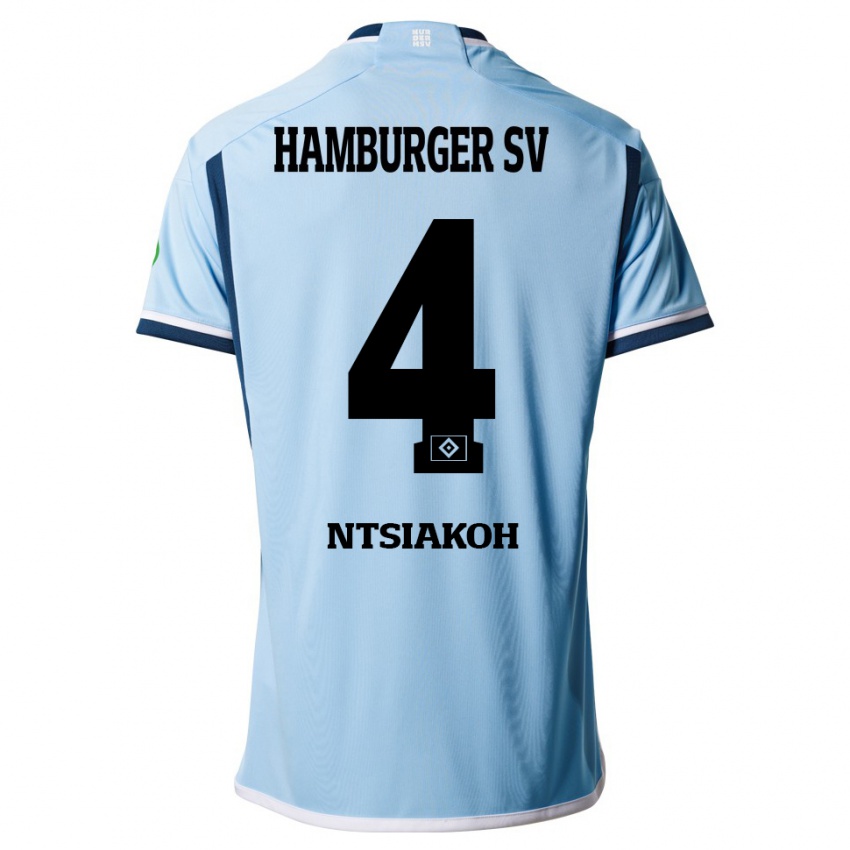 Niño Camiseta Emmanuel Ntsiakoh #4 Azul 2ª Equipación 2023/24 La Camisa Argentina