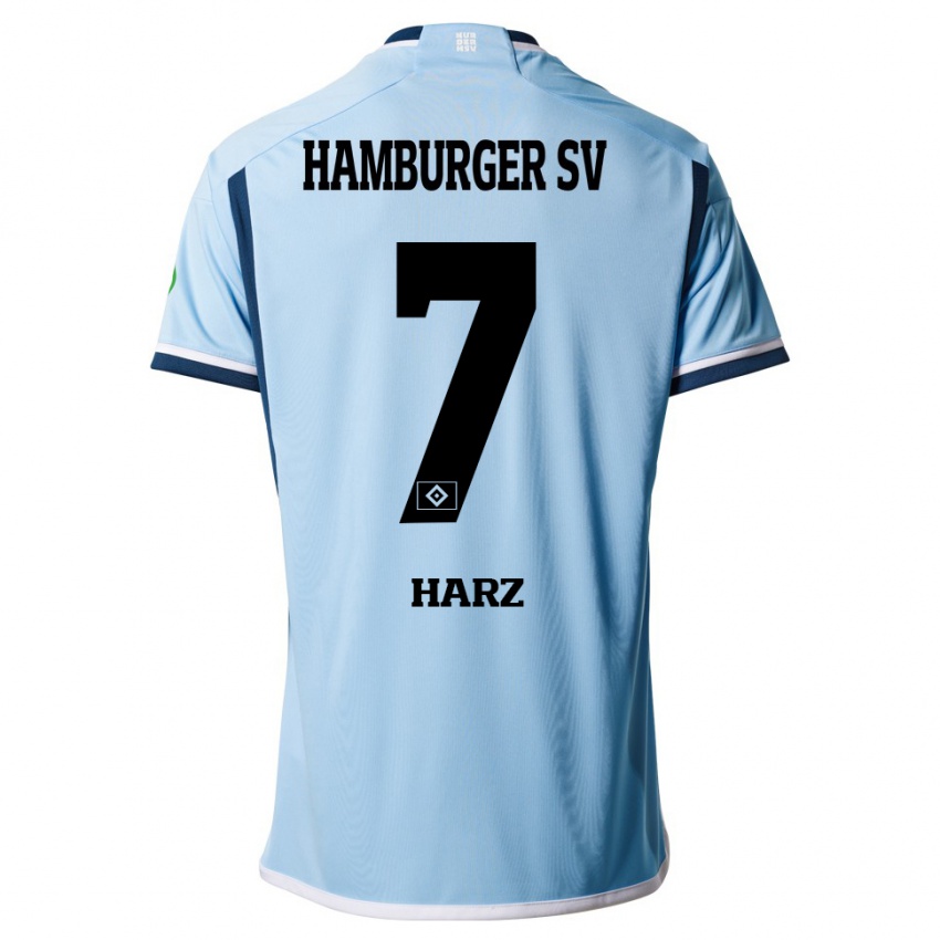 Niño Camiseta Theo Harz #7 Azul 2ª Equipación 2023/24 La Camisa Argentina