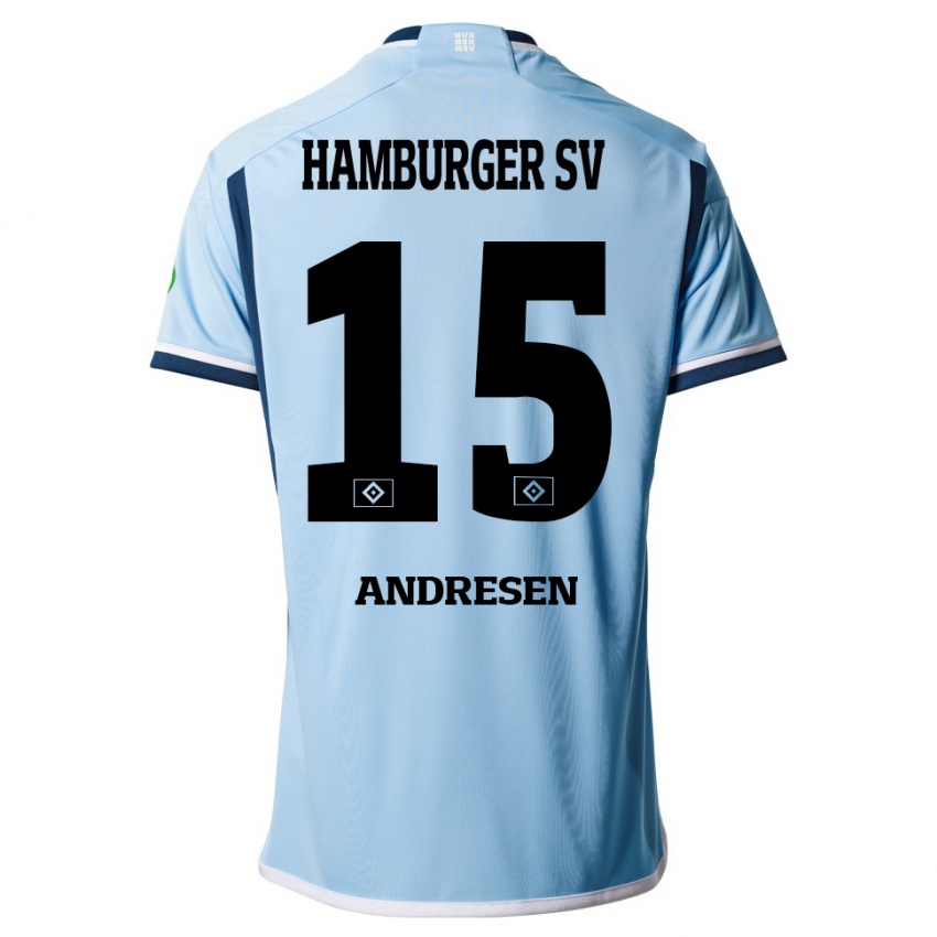 Niño Camiseta Bent Andresen #15 Azul 2ª Equipación 2023/24 La Camisa Argentina