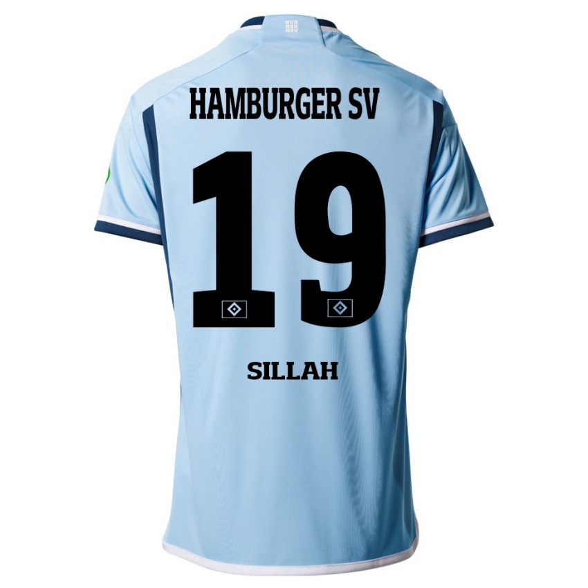 Niño Camiseta Omar Sillah #19 Azul 2ª Equipación 2023/24 La Camisa Argentina