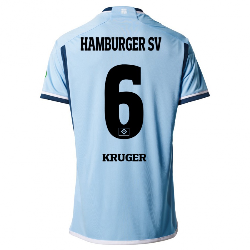 Niño Camiseta Artur Krüger #6 Azul 2ª Equipación 2023/24 La Camisa Argentina