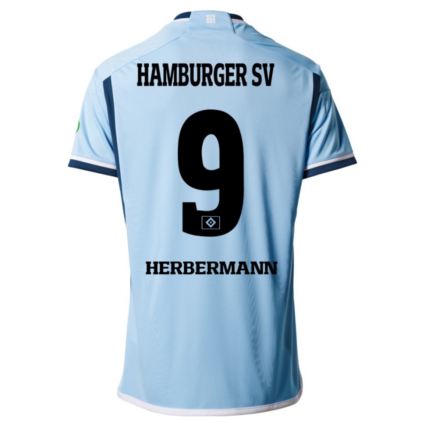 Niño Camiseta Kevin Herbermann #9 Azul 2ª Equipación 2023/24 La Camisa Argentina